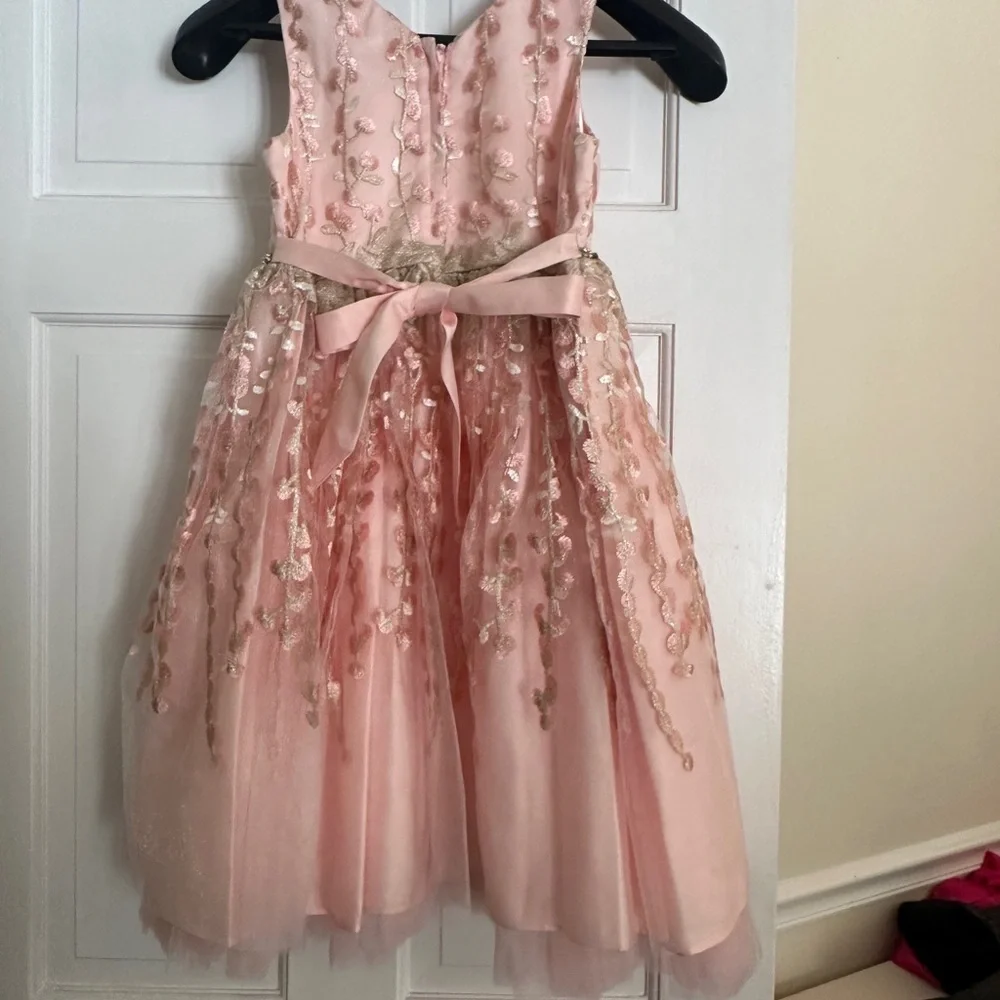 Pink Embellished Tiered Gown for Weddings